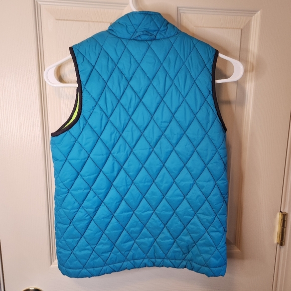 Quilted Girls Vest, turquoise - Picture 5 of 5